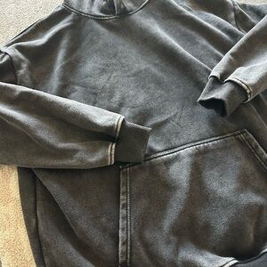 Acid Wash Charcoal Gray Hoodie Brand New